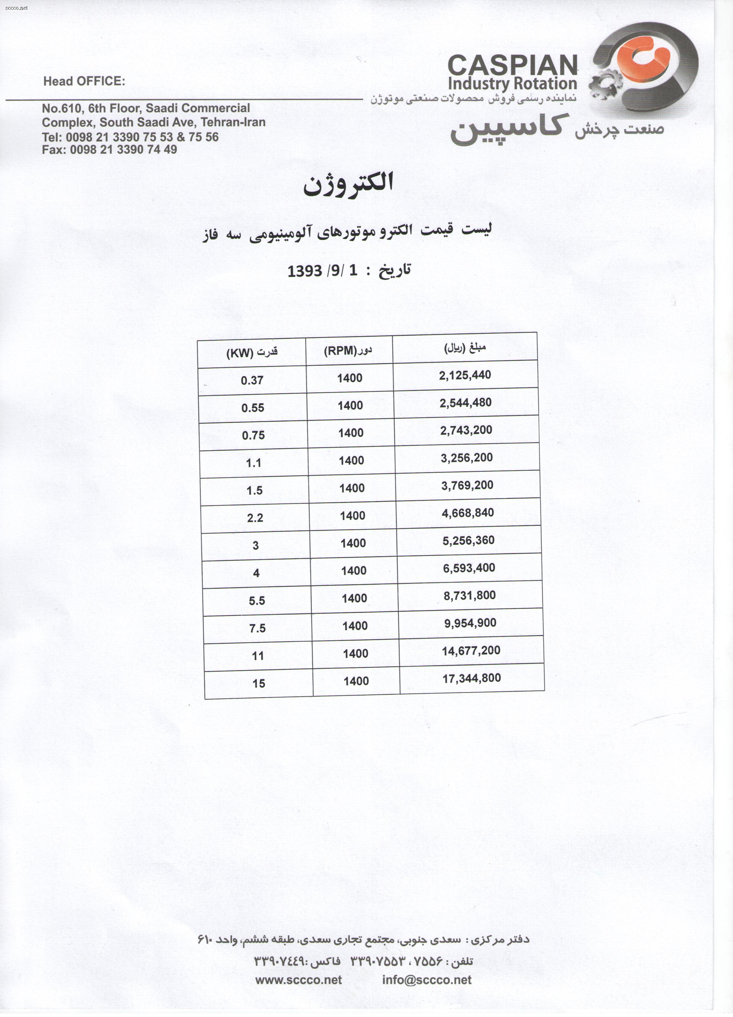 liste elctrogen 93/10